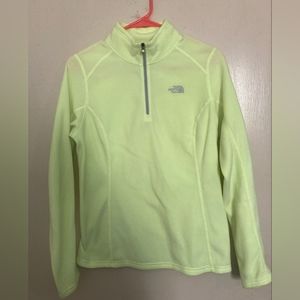 The North Face quarter zip lightweight fleece, yellow, sz M, good condition!